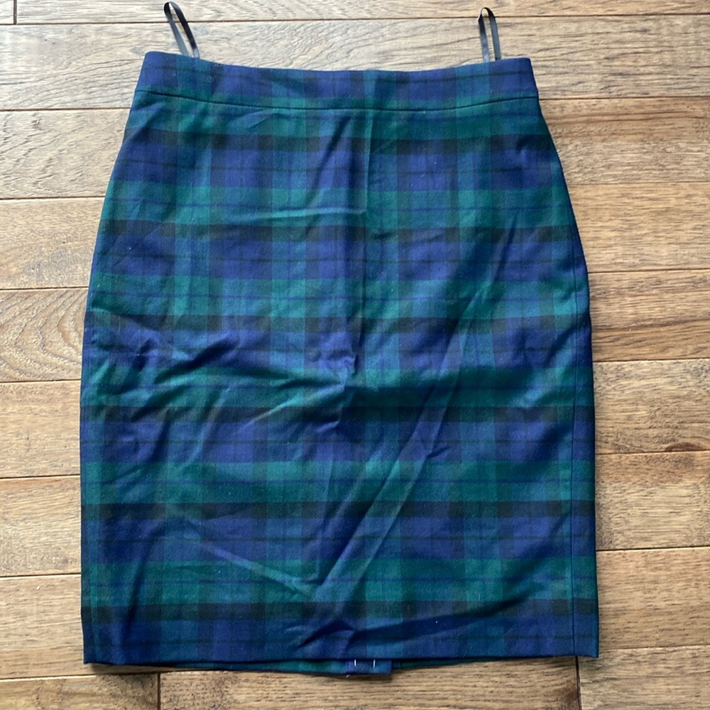 J Crew Tartan pencil skirt